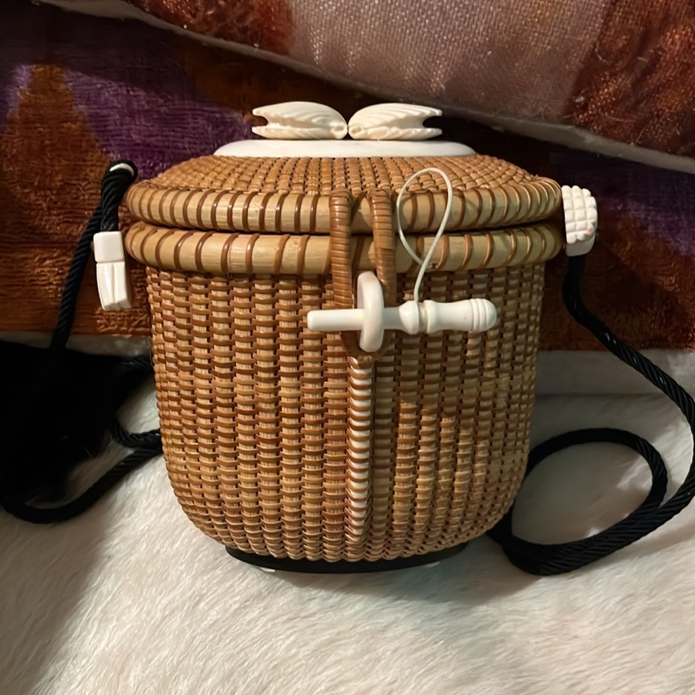 Authentic Nantucket Basket Purse 2000 signed Danna Fafranio - Picture 5 of 7